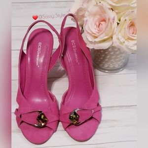 BCBG Pink Slingbacks